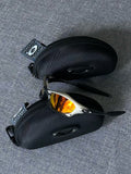 Oakley Splice Sunglasses – Metallic Silver Frame / Fire Iridium Lens | Y2K Vintage