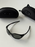 Oakley Eye Jacket Redux Sunglasses – Matte Black Frame / Blackout Lens | Y2K Vintage