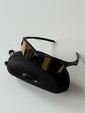 Oakley Half Jacket 1.0 Sunglasses – Matte Black Frame / Gold Mirror Lens | Y2K Vintage