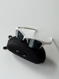 Oakley Half Jacket 1.0 Sunglasses – White Frame / Silver Mirror Lens | Y2K Vintage