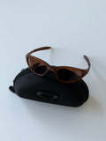 Oakley Eye Jacket Minute 1.0 Sunglasses – Transparent Brown Frame / Brown Lens | Y2K Vintage